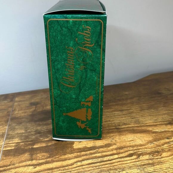 Christmas by Krebs Glass Ornaments set of 4 Ribbons Lace Beige Gold Crown - Picture 4 of 5